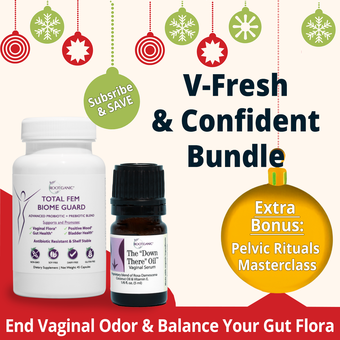 The “V” Fresh & Confident™ Bundle: Say Goodbye to Odor, Itching & Imbalance and Hello to Everyday Freshness, Ease & Confidence