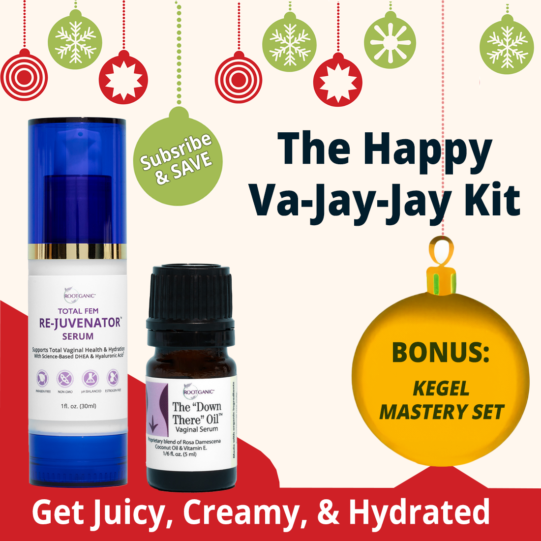 The Complete Happy Va-Jay-Jay Kit - (Down There Oil + Re-Juvenator Serum)