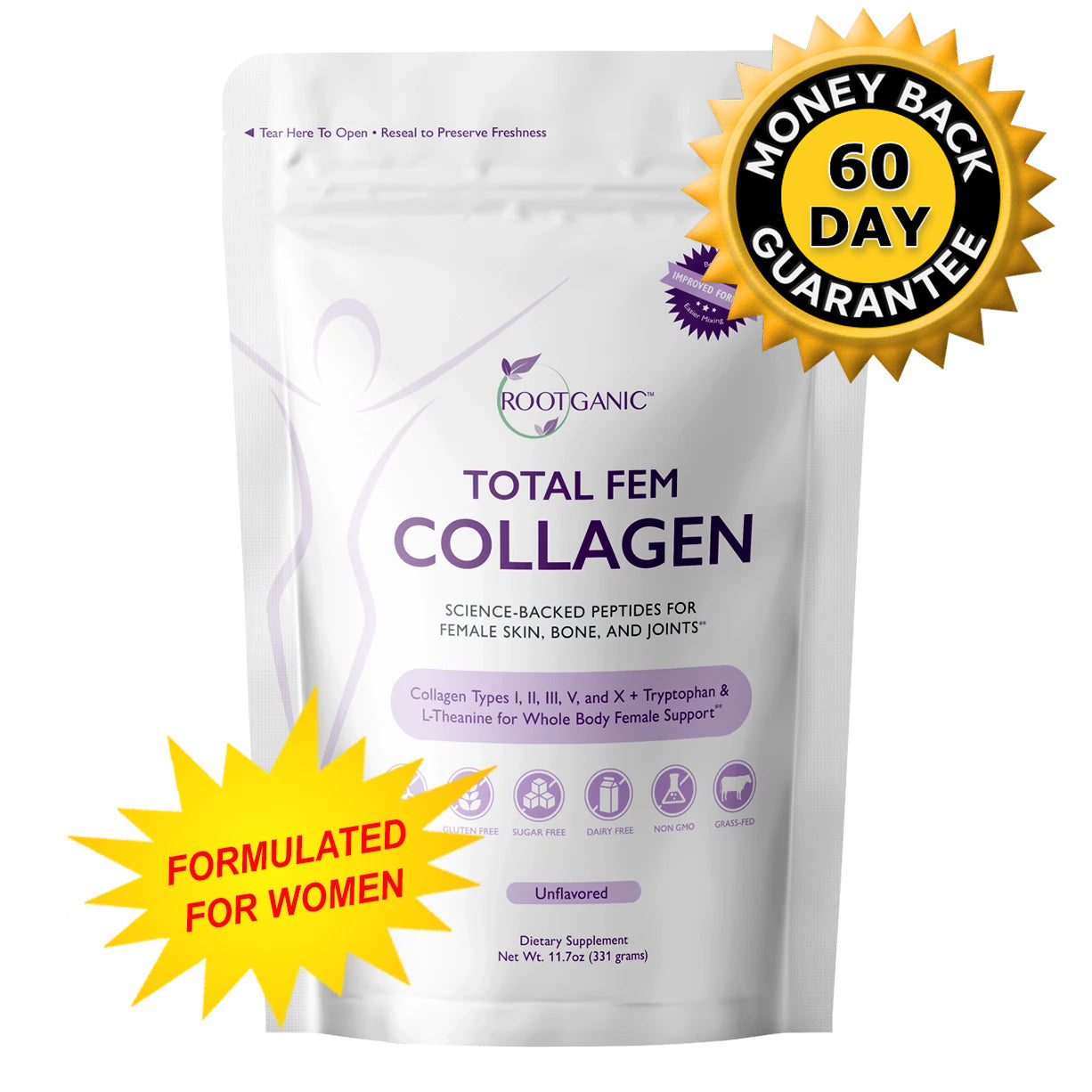 Total Fem Collagen: Whole-Body Support for Your Pelvic Floor, Fascia, Skin, Hair, Nails & Joints