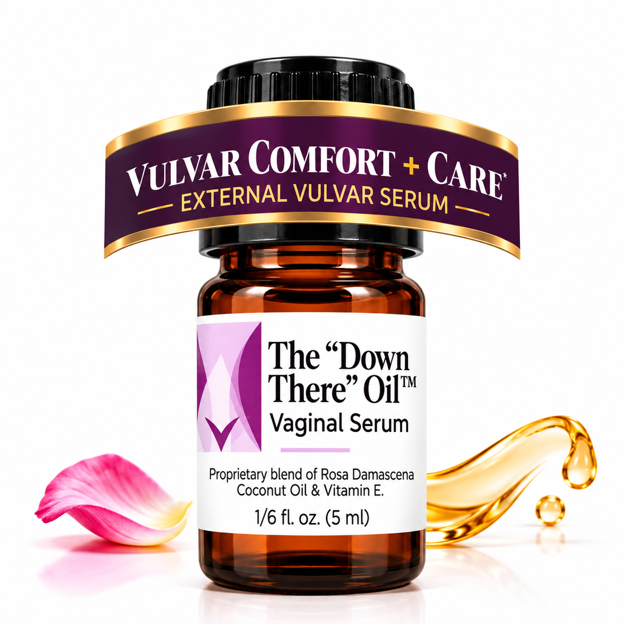 Down There Oil Vulvar Moisturizing Serum: Stop Odor, Itching & Burning  And Soothe Delicate Vulvar Skin