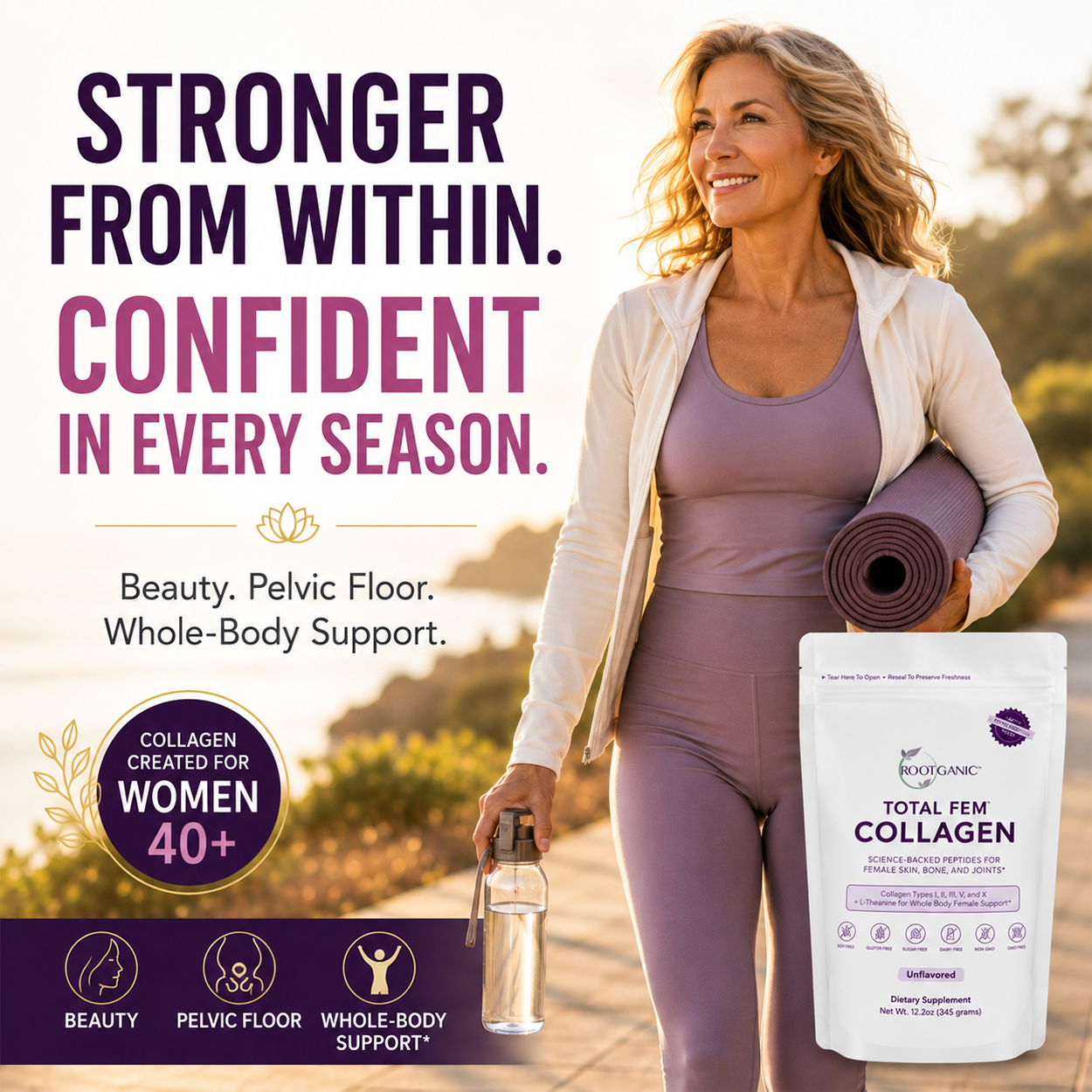 Total Fem Collagen: Whole-Body Support for Your Pelvic Floor, Fascia, Skin, Hair, Nails & Joints