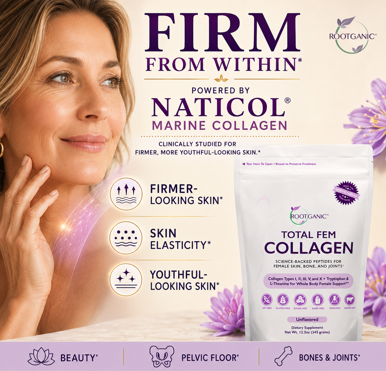 Total Fem Collagen: Whole-Body Support for Your Pelvic Floor, Fascia, Skin, Hair, Nails & Joints