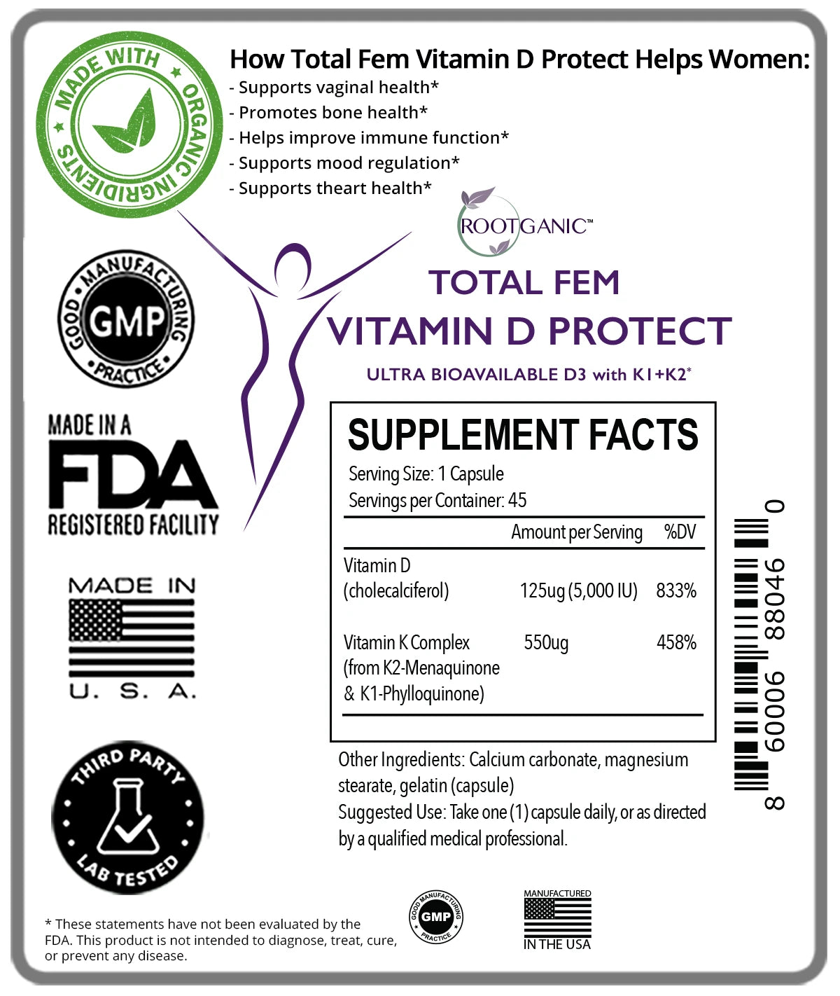 Total Fem Vitamin D Protect